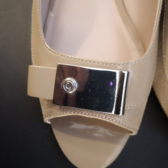 Alia Tiffany Ladies Open Toe Size 11M Tan Heeled Shoes - Picture 5 of 10